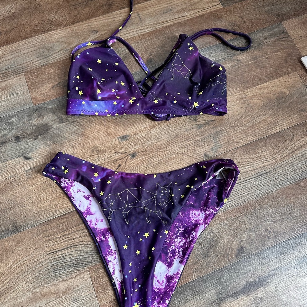 Purple Starry Bikini Set